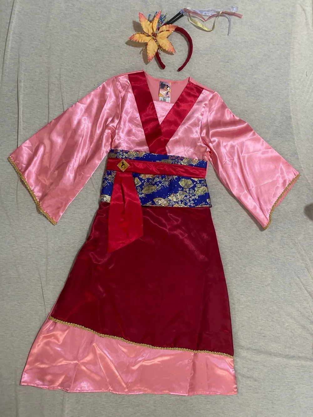 Girl’s Mulan costume with matching head piece